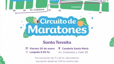 La segunda fecha del Circuito de Maratones se disputará este viernes en Santa Teresita