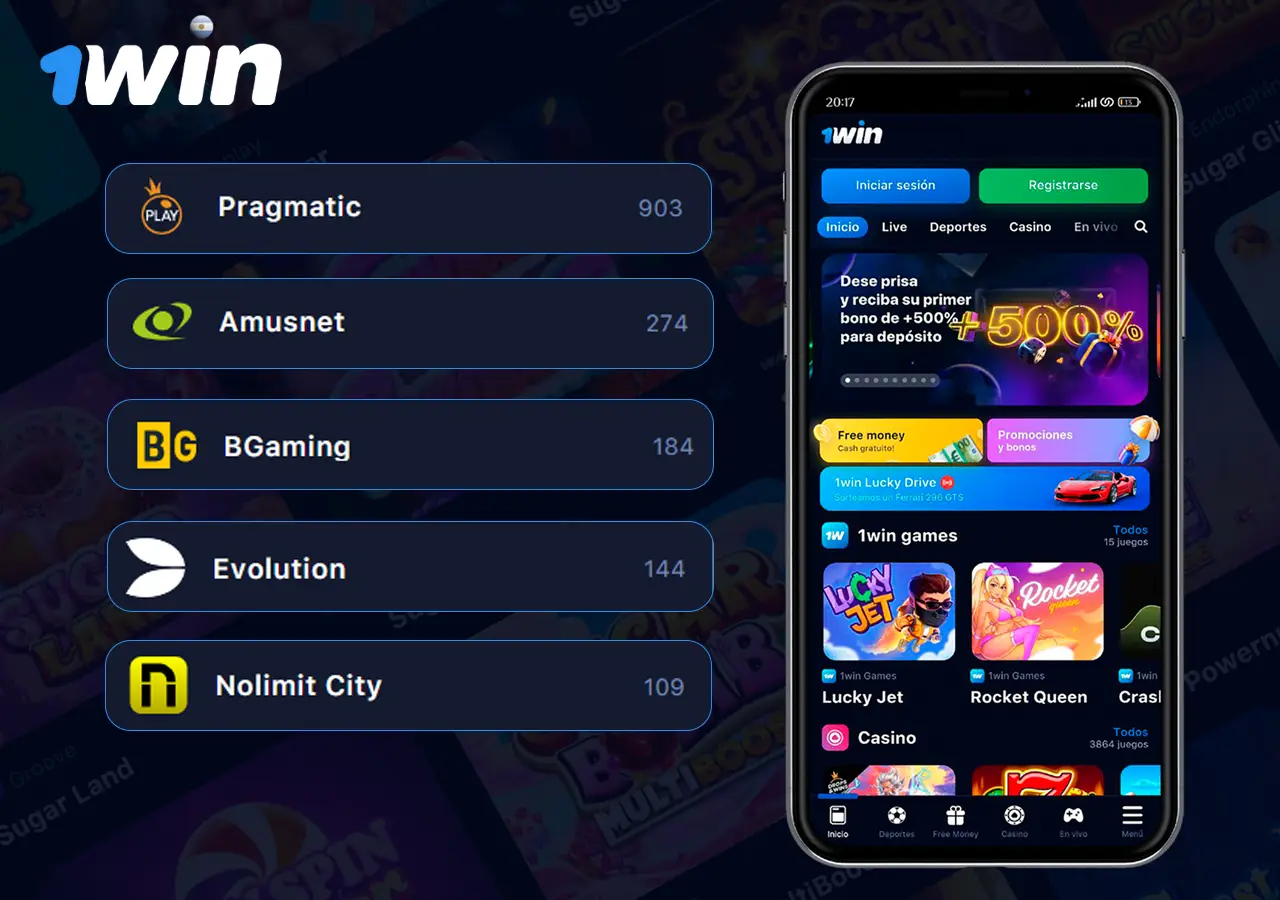 Desarrolladores de juegos Casino 1win